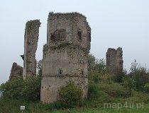 Majkowice. Widok na ruiny od strony wsi. (fot. Paulina Gajzler)