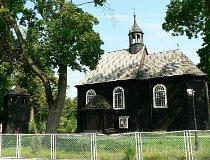 Rychłocice. Kościół drewniany z 1918 r. o konstrukcji zrębowej (fot. Renata Leśniak-Kordzińska)