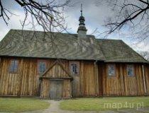 Gieczno. Drewniany kości&oacute;ł parafialny p.w. Wszystkich Świętych, 1717, pocz. XX w. (fot. Marek Krym)