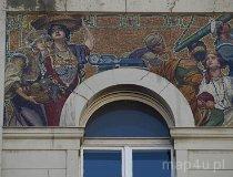 Łódź. Mozaika na elewacji frontowej pałacu J. Kindermanna, ul. Piotrkowska 137/139, pocz. XX w. (fot. Marta Pabich-Makoska)