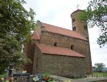 Inowłódz. Kościół pw. św. Iddziego.
Murowany, romański kościół ufundowany w 1086 r. przez króla Władysława Hermana. (fot. Renata Leśniak-Kordzińska)