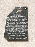 Pajęczno. Kościół par. pw. MB i św. Leonarda - tablica pamiątkowa (fot. Piotr Solle)