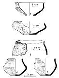 Turów-Zwiechy. St. 1. Ceramika z wyposażenia zniszczonych grobów ciałopalnych z końca epoki brązu i z okresu halsztackiego znaleziona na polu F. Podymy (fot. B. Abramek)