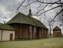 Gieczno. Drewniany kościół parafialny p.w. Wszystkich Świętych, 1717, pocz. XX w. (fot. Marek Krym)
