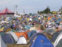 Kostrzyn nad Odrą. Przystanek Woodstock, miasteczko namiotowe (fot. maciej Kronenberg)