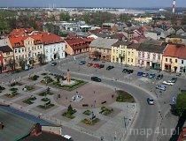 Bieruń. Rynek. Widok z wieży kościoła św. Bartłomieja (fot. Agnieszka Drożdż i Jurek Hyra)