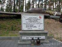 Dłutówek. Teren ZPK "Borkowice". Jedyny w Polsce pomnik samolotu PZL-37 B "Łoś". Miejsce zestrzelenia maszyny z 212 eskadry bombowej (fot. Tomasz Szwagrzak)