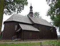 Skomlin. Kościół pw. śś. Filipa i Jakuba.
Kościół typu wieluńskiego. Widok. (fot. Renata Leśniak-Kordzińska)