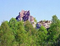 Bobolice. Zamek Królewski (przed odbudową) (fot. Marek i Ewa Wojciechowscy)