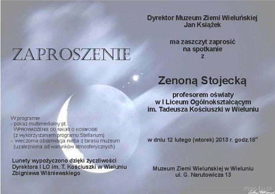 Obserwacja nieba z tarasu muzeum w Wieluniu, 12.02.2013