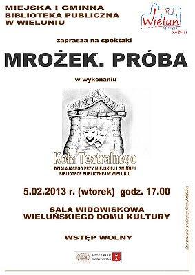 Plakat „Mrożek. Próba”