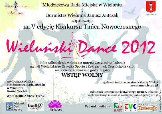 Wieluń. Plakat Wieluński Dance 2012